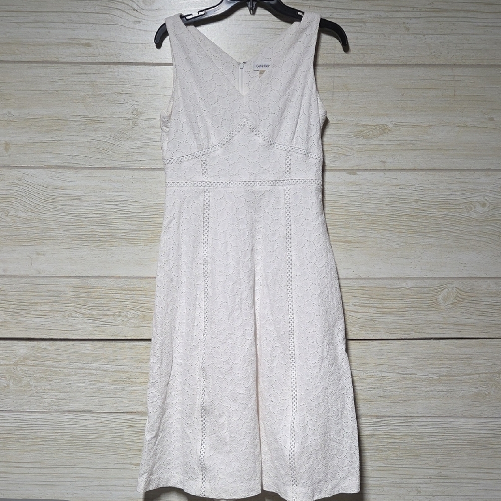 Calvin Klein Cream Midi Dress
